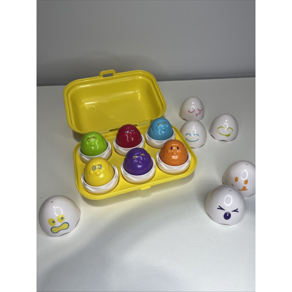 Tomy Toomies Hide & Squeak Eggs Toddler Matching Sorting Toy 6m+ Vtg 1993 Easter